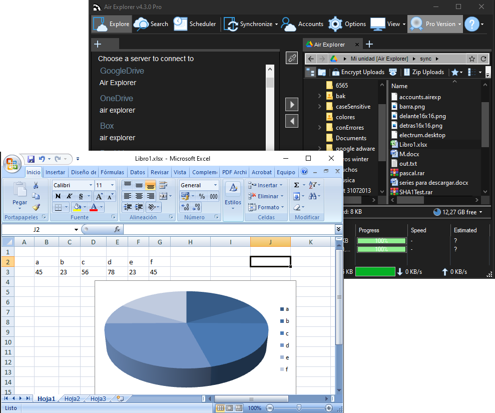 Working directly in the cloud with Air Explorer